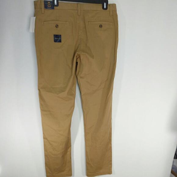 NWT The Wallin Stretch Twill Trim Fit Chino Pants Tan Kelp Size 34 X 32 - Picture 7 of 13